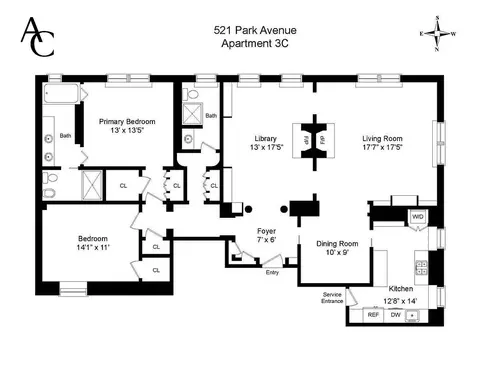 521 Park Ave #3C, New York, NY 10065