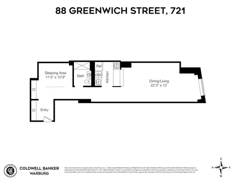 88 Greenwich St #721, New York, NY 10006