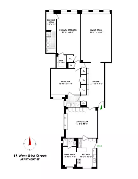 15 W 81st St #8F, New York, NY 10024
