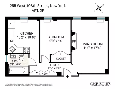 255 W 108th St #2F, New York, NY 10025