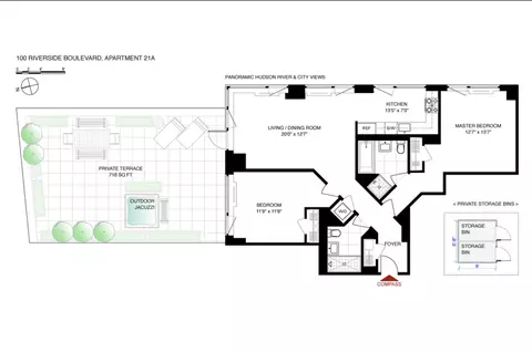 100 Riverside Blvd #21A, New York, NY 10069