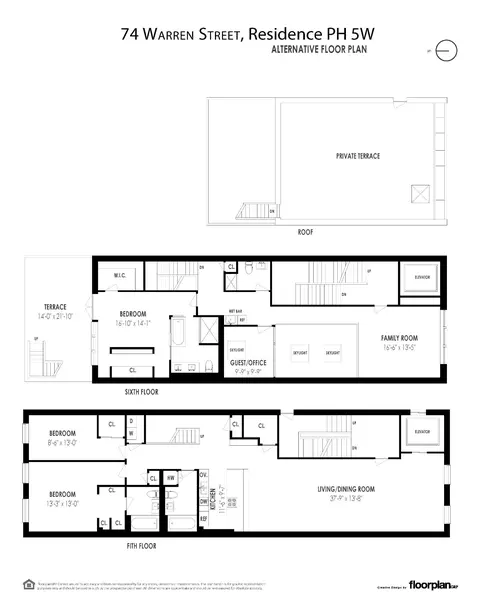 74 Warren St #PH-5W, New York, NY 10007