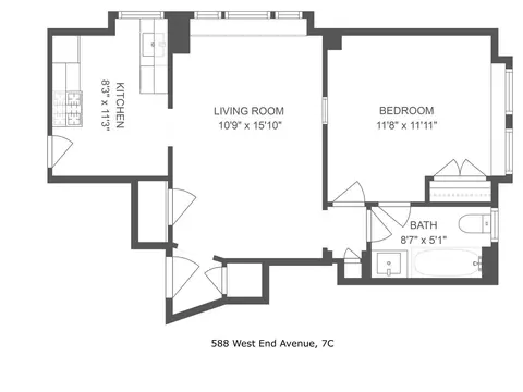 588 W End Ave #7C, New York, NY 10024