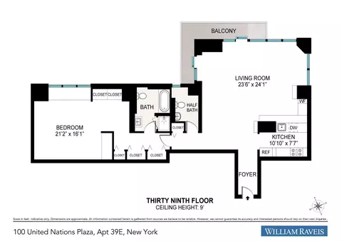 100 United Nations Plz #39-E, New York, NY 10017
