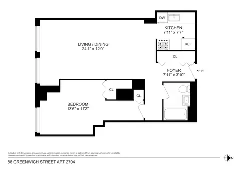 88 Greenwich St #2704, New York, NY 10006
