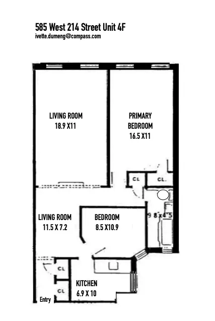 585 W 214th St #4F, New York, NY 10034