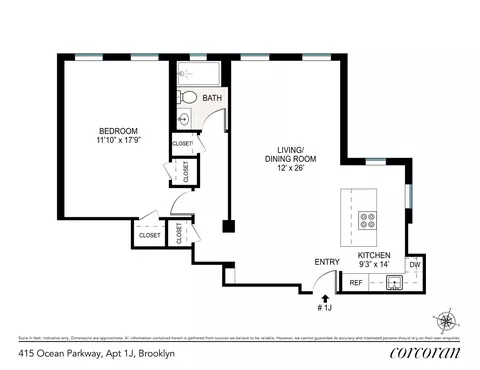 415 Ocean Pkwy #1J, Brooklyn, NY 11218