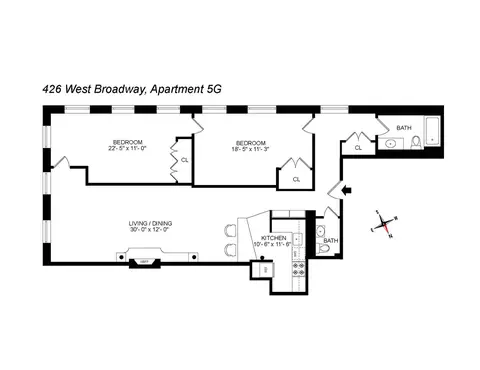426 W Broadway #5G, New York, NY 10012