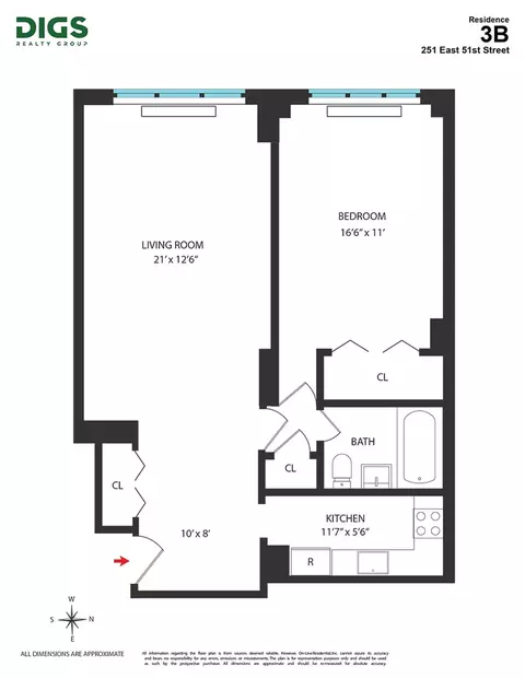 251 E 51st St #3B, New York, NY 10022