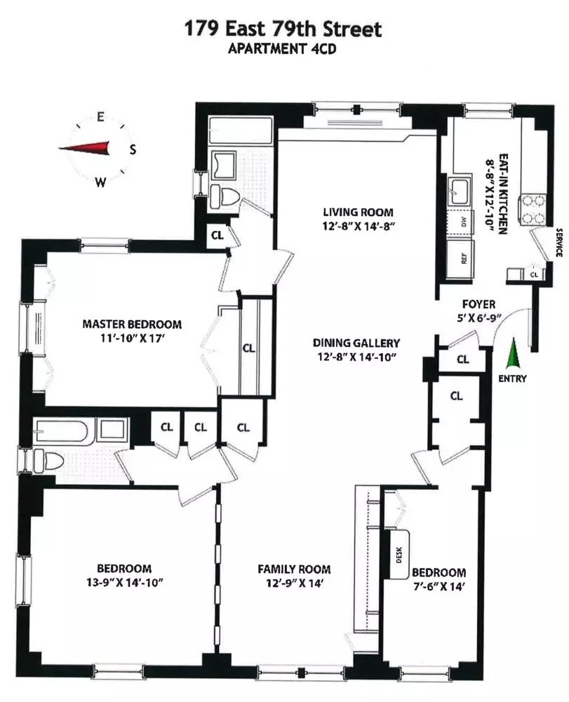 Floorplan - 179 E 79th St #4CD, New York, NY 10075 photo 1 of 1