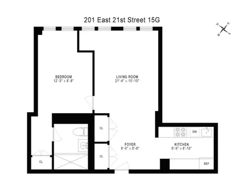 201 E 21st St #15G, New York, NY 10010
