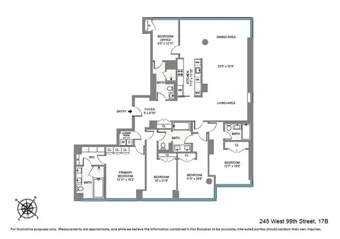 245 W 99th St #17B, New York, NY 10025