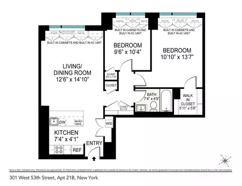 301 W 53rd St #21B, New York, NY 10019