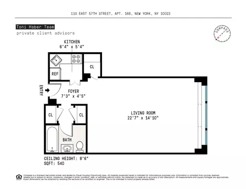 110 E 57th St #16B, New York, NY 10022