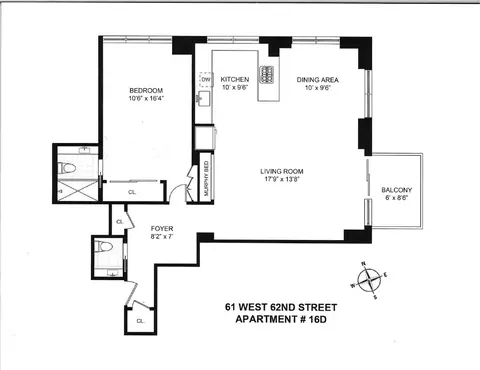 61 W 62nd St #16D, New York, NY 10023