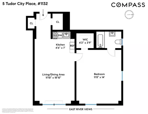 5 Tudor City Pl #1132, New York, NY 10017