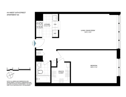 414 W 54th St #5D, New York, NY 10019