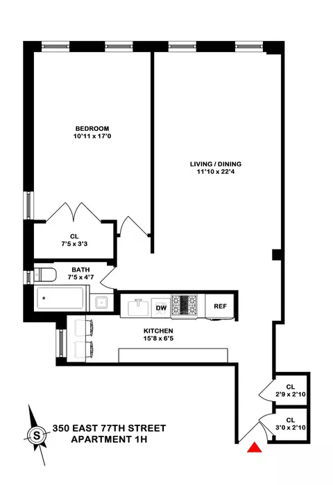 350 E 77th St #1-H, New York, NY 10075