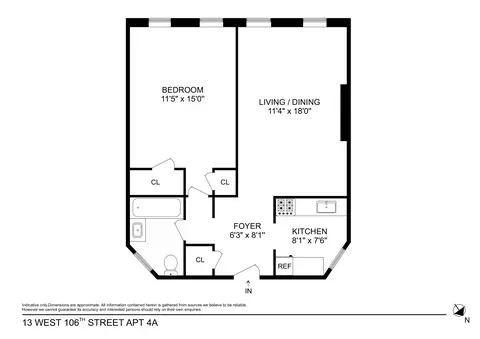 13 W 106th St #4A, New York, NY 10025