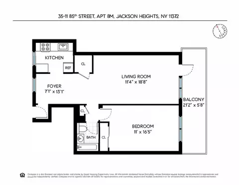 35-11 85th St #8M, Jackson Heights, NY 11372