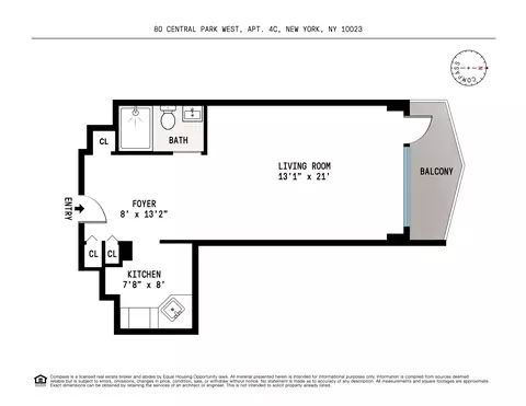 80 Central Park W #4C, New York, NY 10023