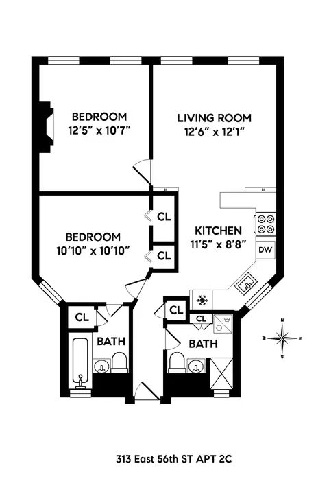 313 E 56th St #2C, New York, NY 10022
