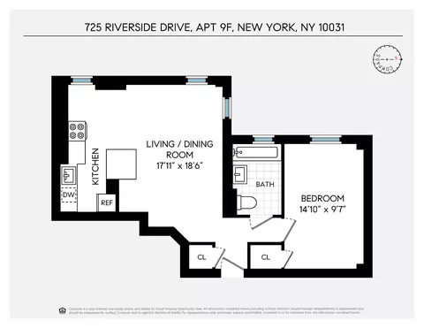 725 Riverside Dr #9F, New York, NY 10031