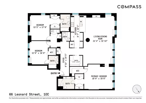 66 Leonard St #10C, New York, NY 10013
