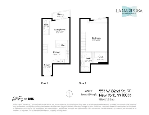 553 W 182nd St #3F, New York, NY 10033