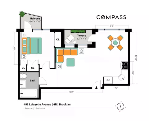 452 Lafayette Ave #4R, Brooklyn, NY 11205