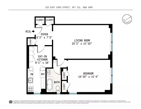333 E 53rd St #12L, New York, NY 10022