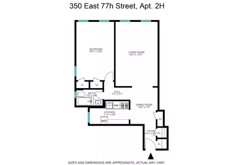 350 E 77th St #2H, New York, NY 10075