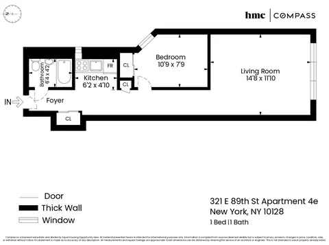 321 E 89th St #4E, New York, NY 10128