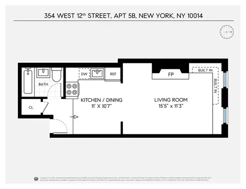 354 W 12th St #5B, New York, NY 10014