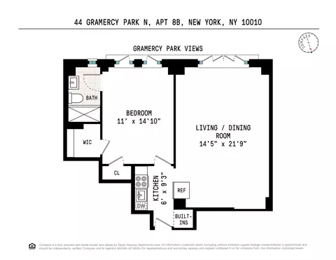 44 Gramercy Park N #8B, New York, NY 10010