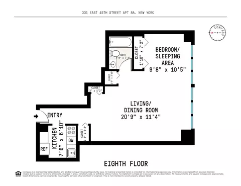 301 E 45th St #8A, New York, NY 10017