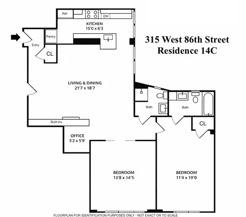 315 W 86th St #14C, New York, NY 10024