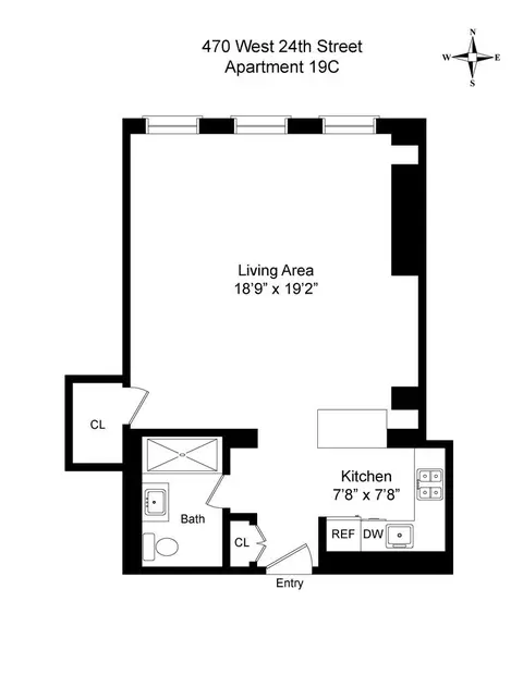 470 W 24th St #19C, New York, NY 10011