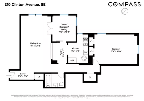 210 Clinton Ave #8B, Brooklyn, NY 11205
