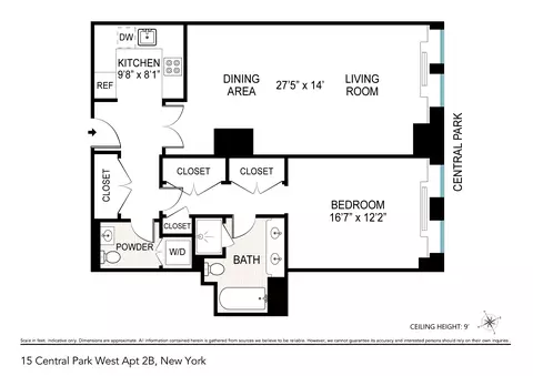 15 Central Park W #2B, New York, NY 10023