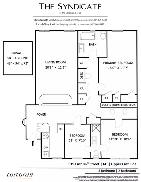519 E 86th St #6D, New York, NY 10128