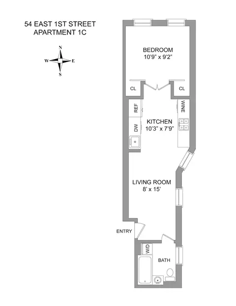 54 E 1st St #1C, New York, NY 10003