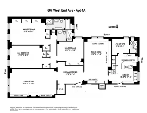 607 W End Ave #4A, New York, NY 10024
