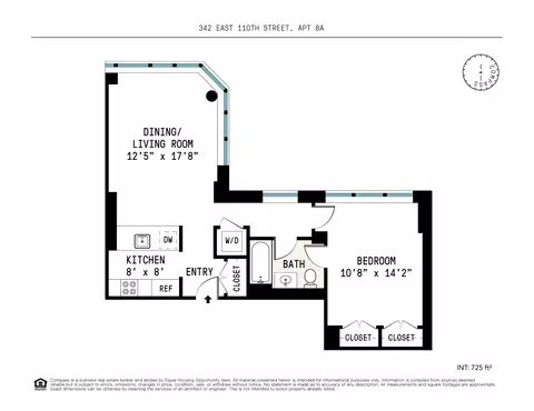 342 E 110th St #8A, New York, NY 10029