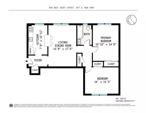 860 W 181st St #8, New York, NY 10033