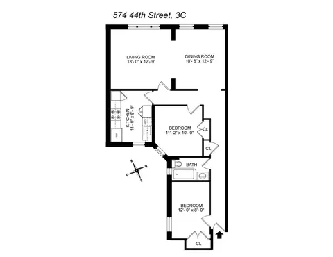 574 44th St #3C, Brooklyn, NY 11220