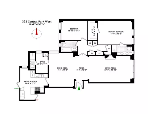 322 Central Park W #3C, New York, NY 10025