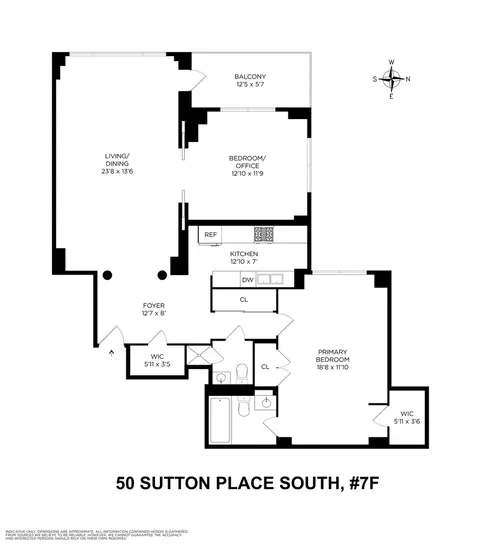 50 Sutton Pl S #7F, New York, NY 10022