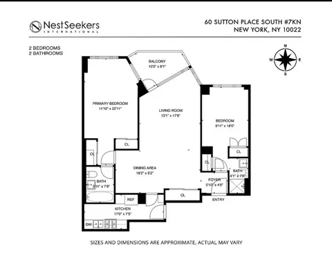 60 Sutton Pl S #7-KN, New York, NY 10022
