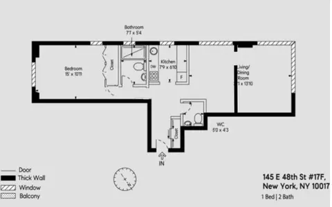 145 E 48th St #17-F, New York, NY 10017